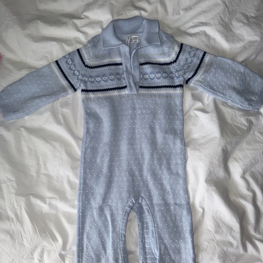 Janie and Jack Boys Red, Light Blue, Navy & Green Knit and Hoodie Set Mix